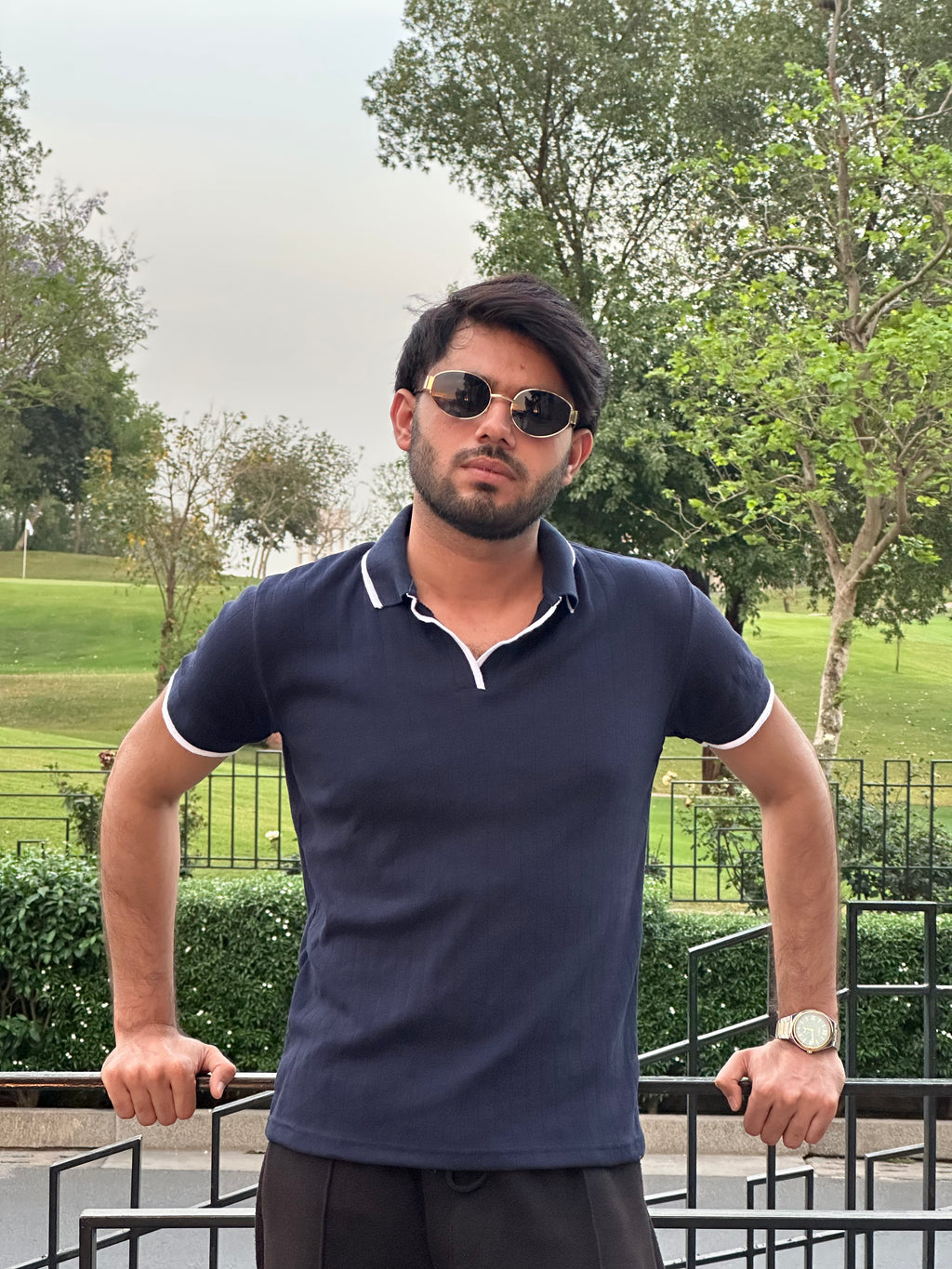 Dark Blue Signature Polo Tee