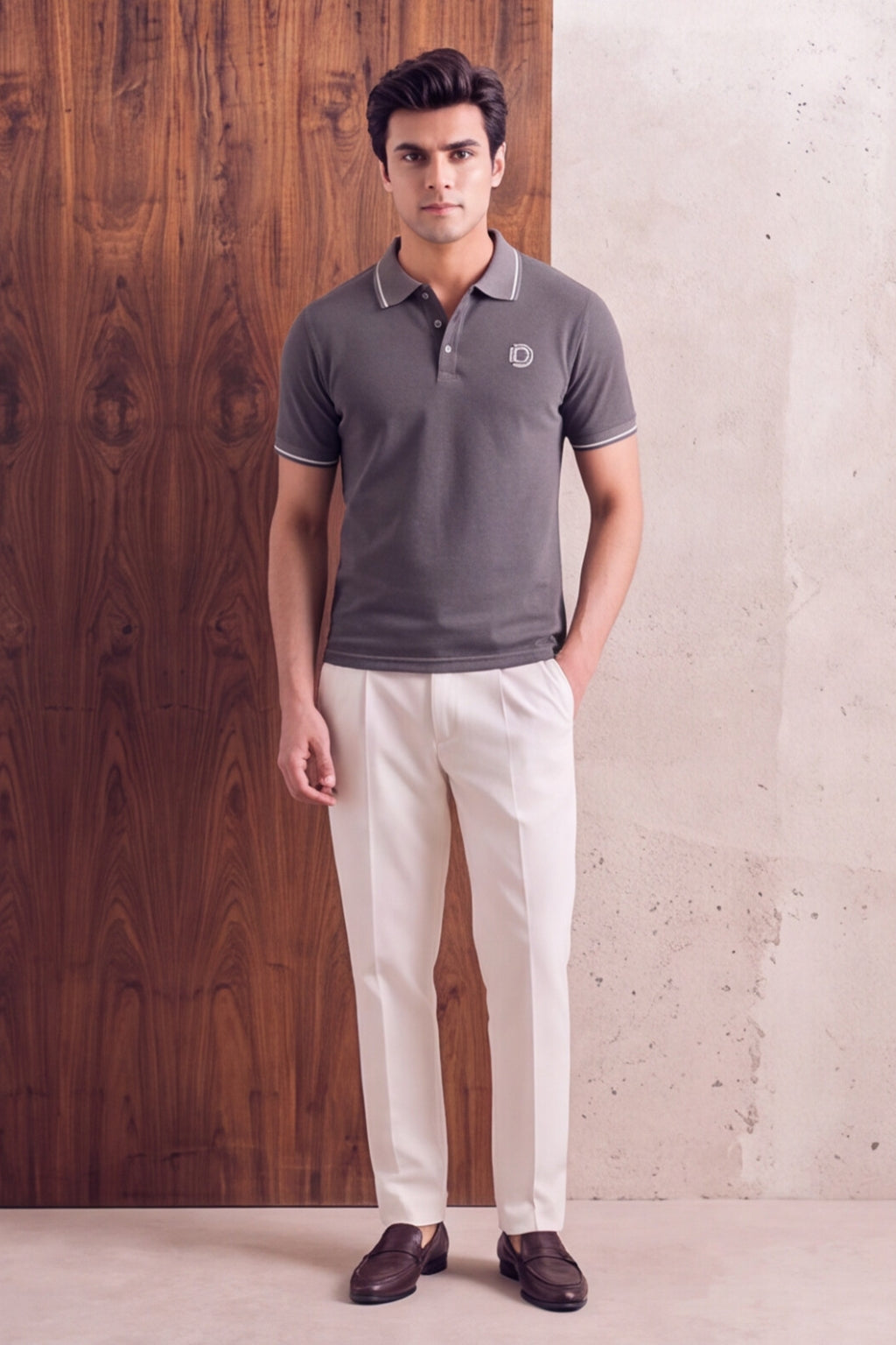 Charcoal Grey Polo T-Shirt