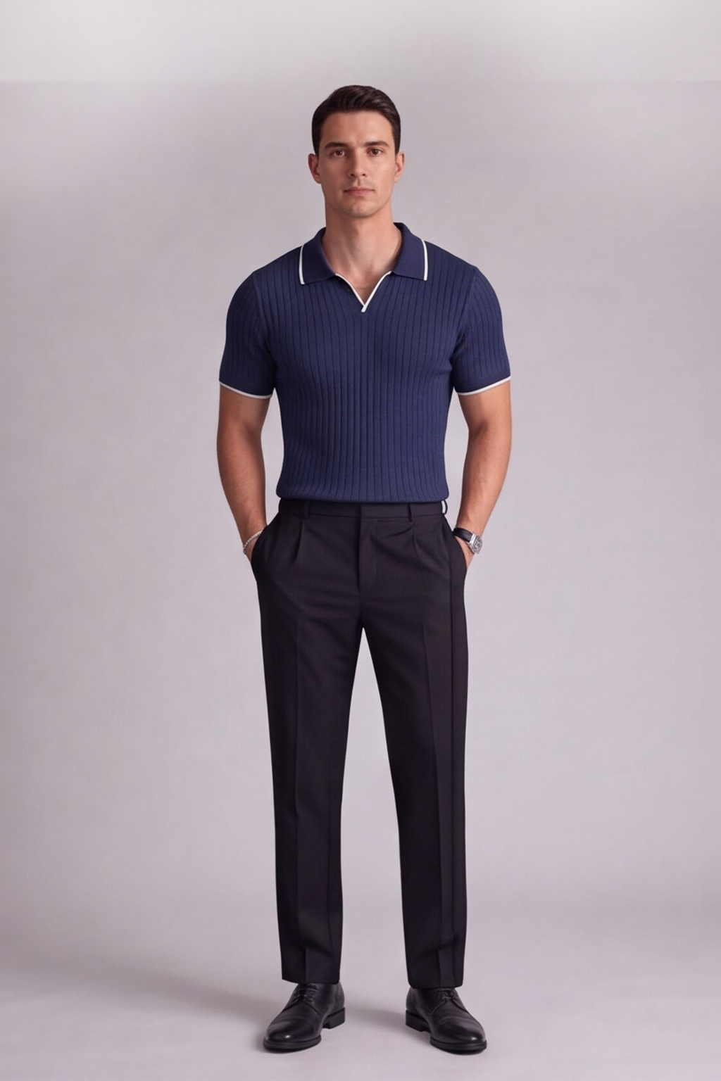 Dark Blue Signature Polo Tee