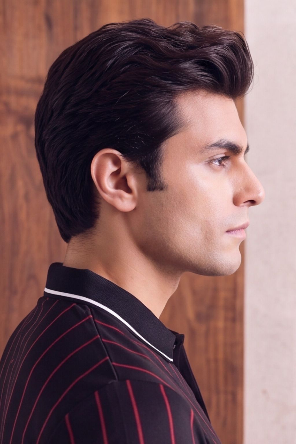 Black Pinstripe Polo T-Shirt