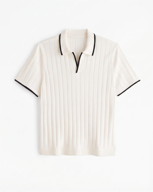 Beige Signature Polo Tee