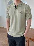 Olive Green Textured Polo T-Shirt