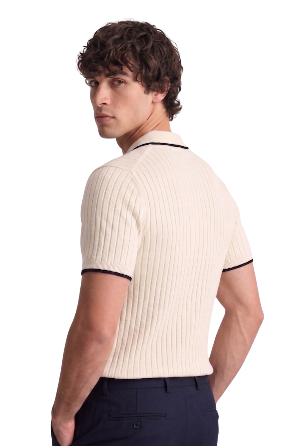 Beige Signature Polo Tee