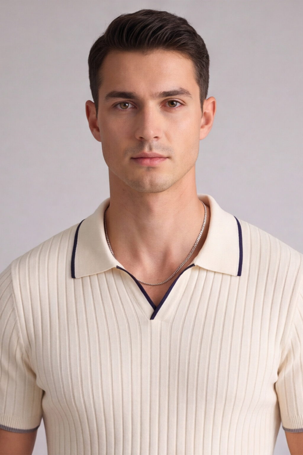 Beige Signature Polo Tee