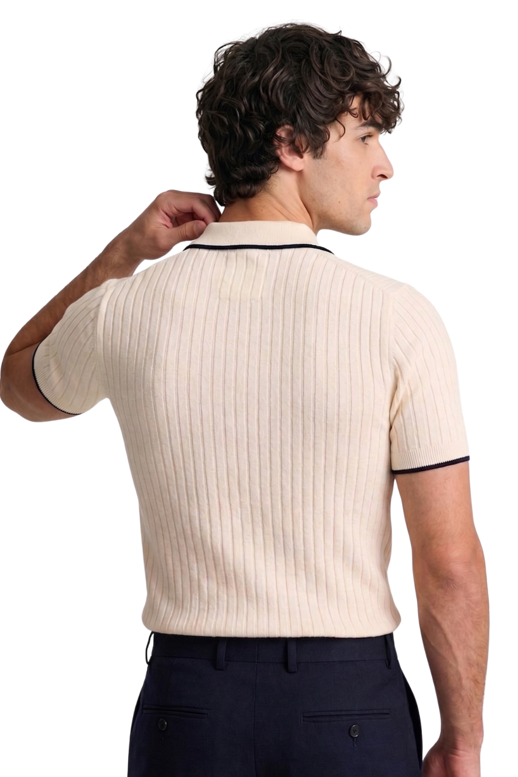 Beige Signature Polo Tee