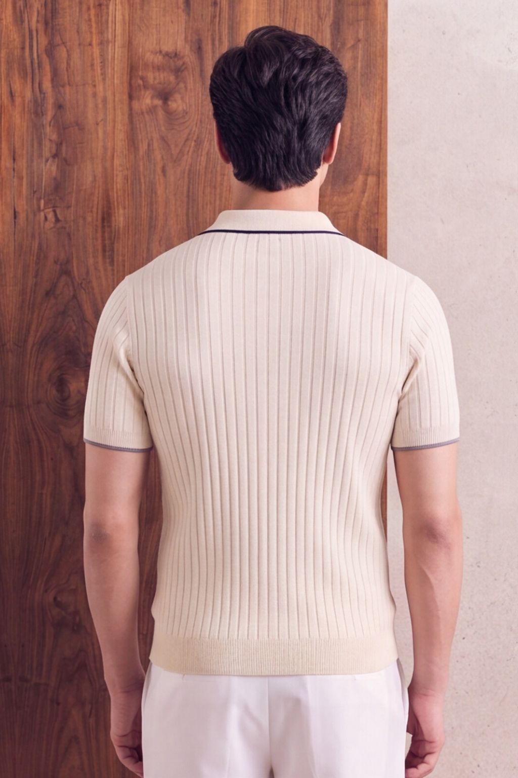Beige Signature Polo Tee