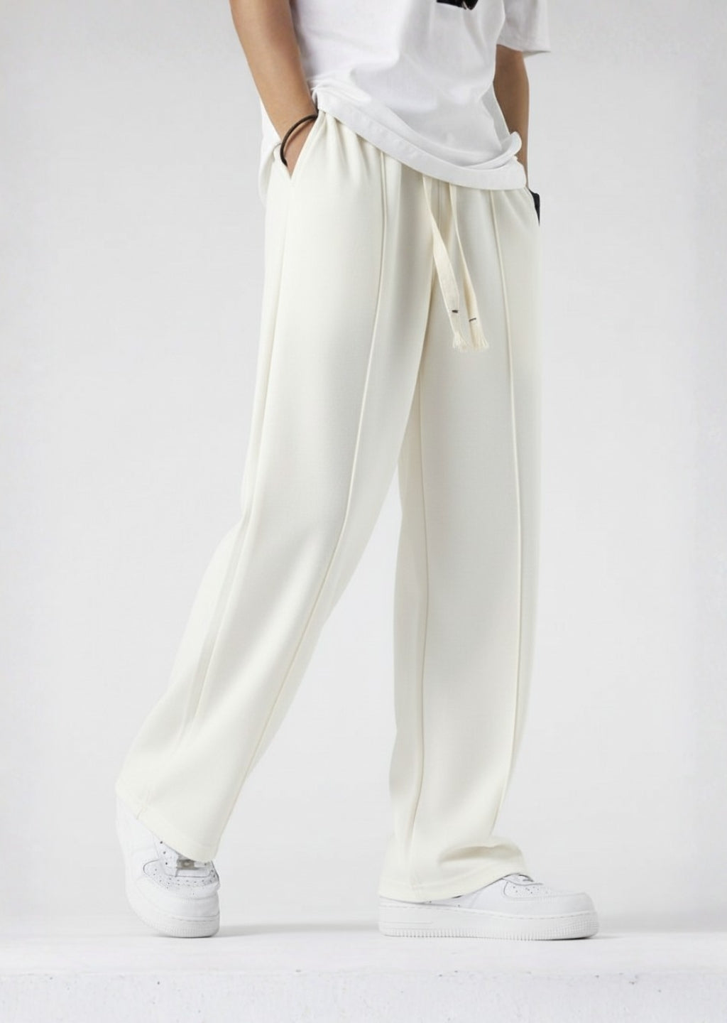 Cream Beige Relaxed Fit