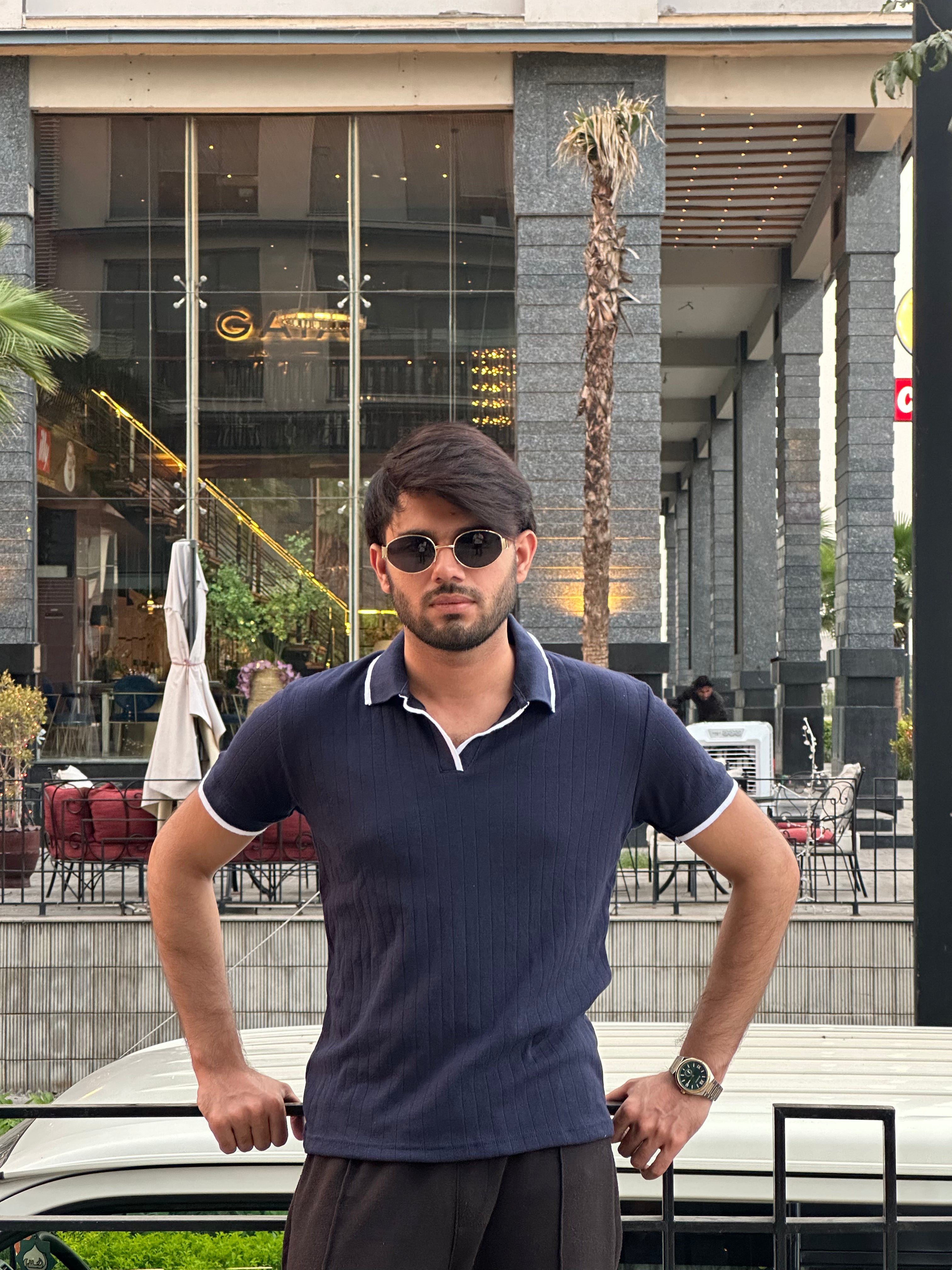 Dark Blue Signature Polo Tee