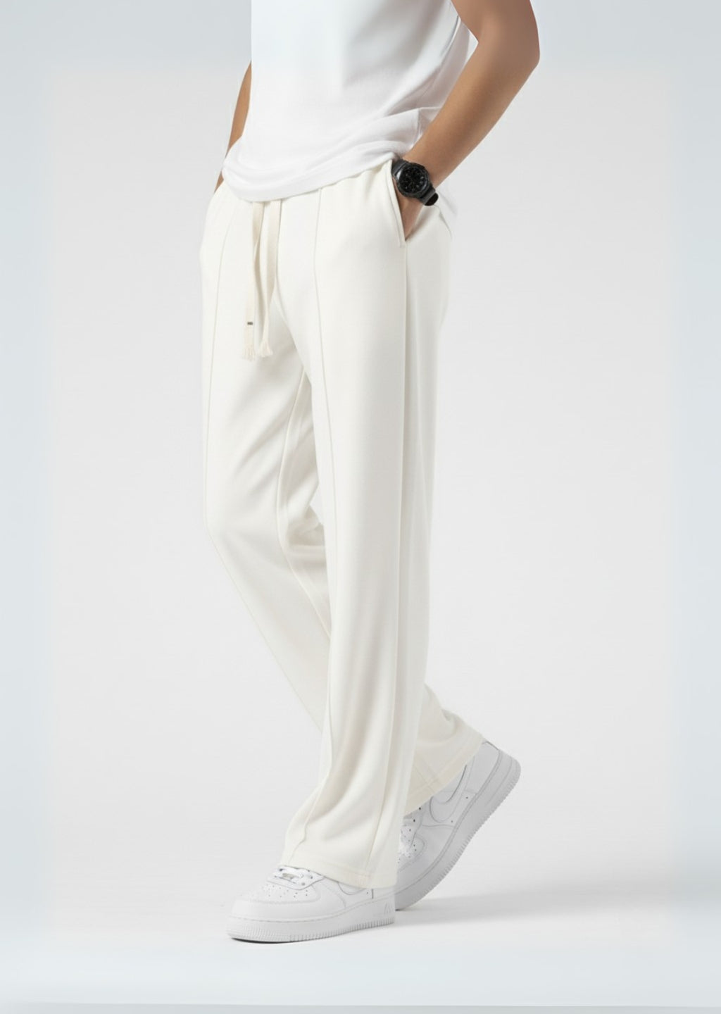 Cream Beige Relaxed Fit