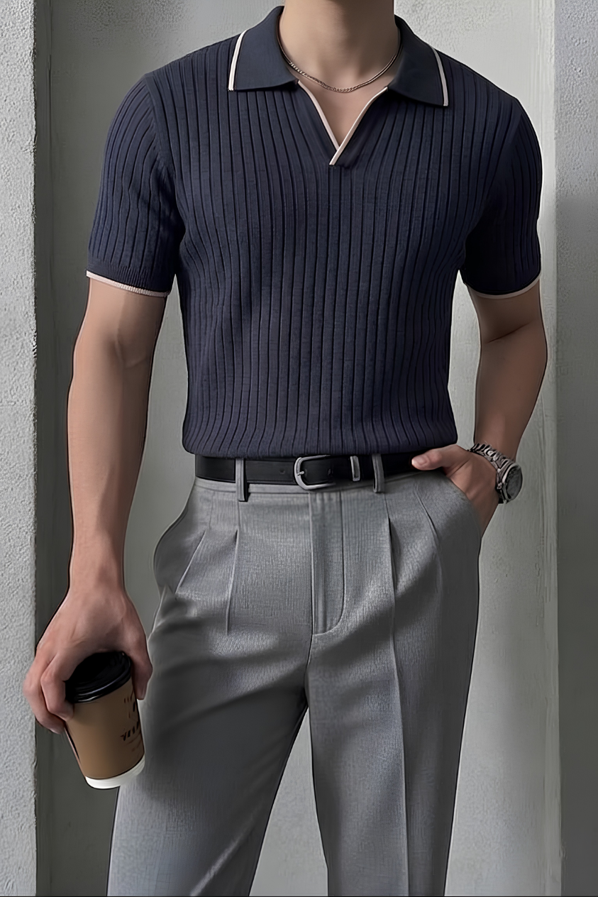 Dark Blue Signature Polo Tee