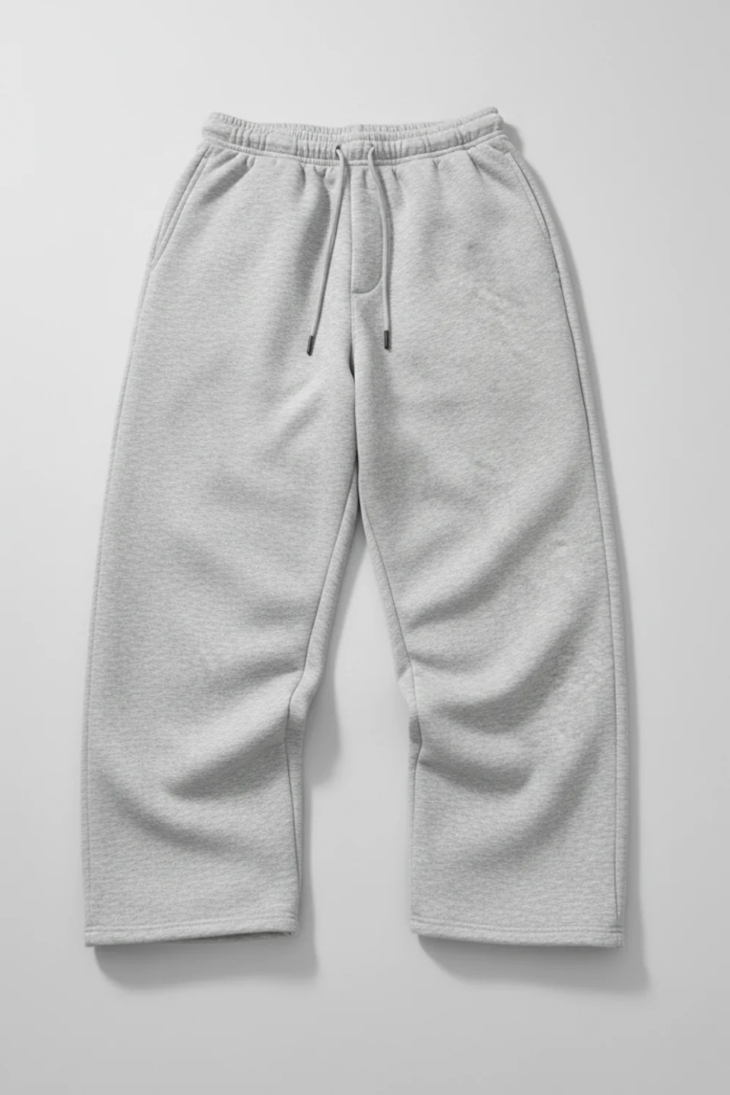 Grey Straight-Fit Trousers
