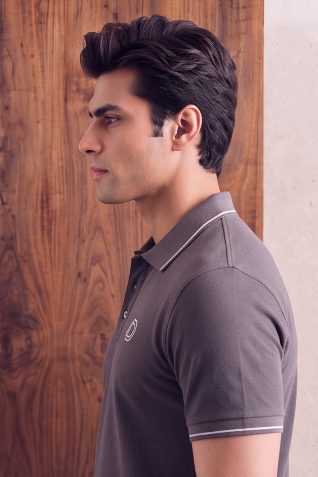 Charcoal Grey Polo T-Shirt