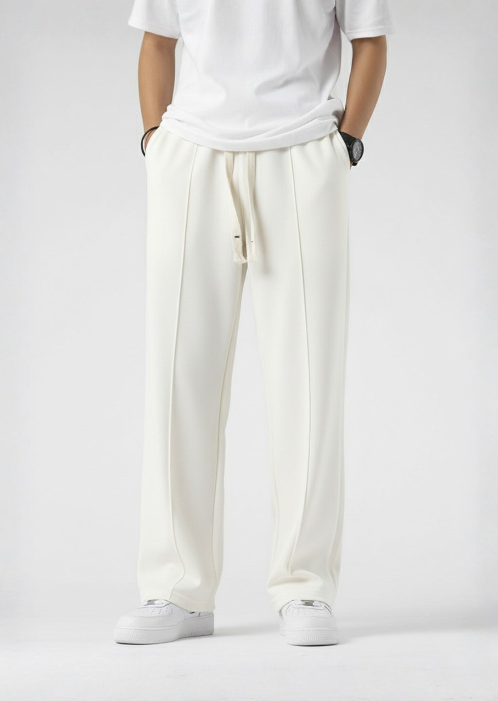 Cream Beige Relaxed Fit