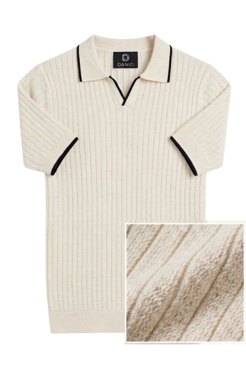 Beige Signature Polo Tee