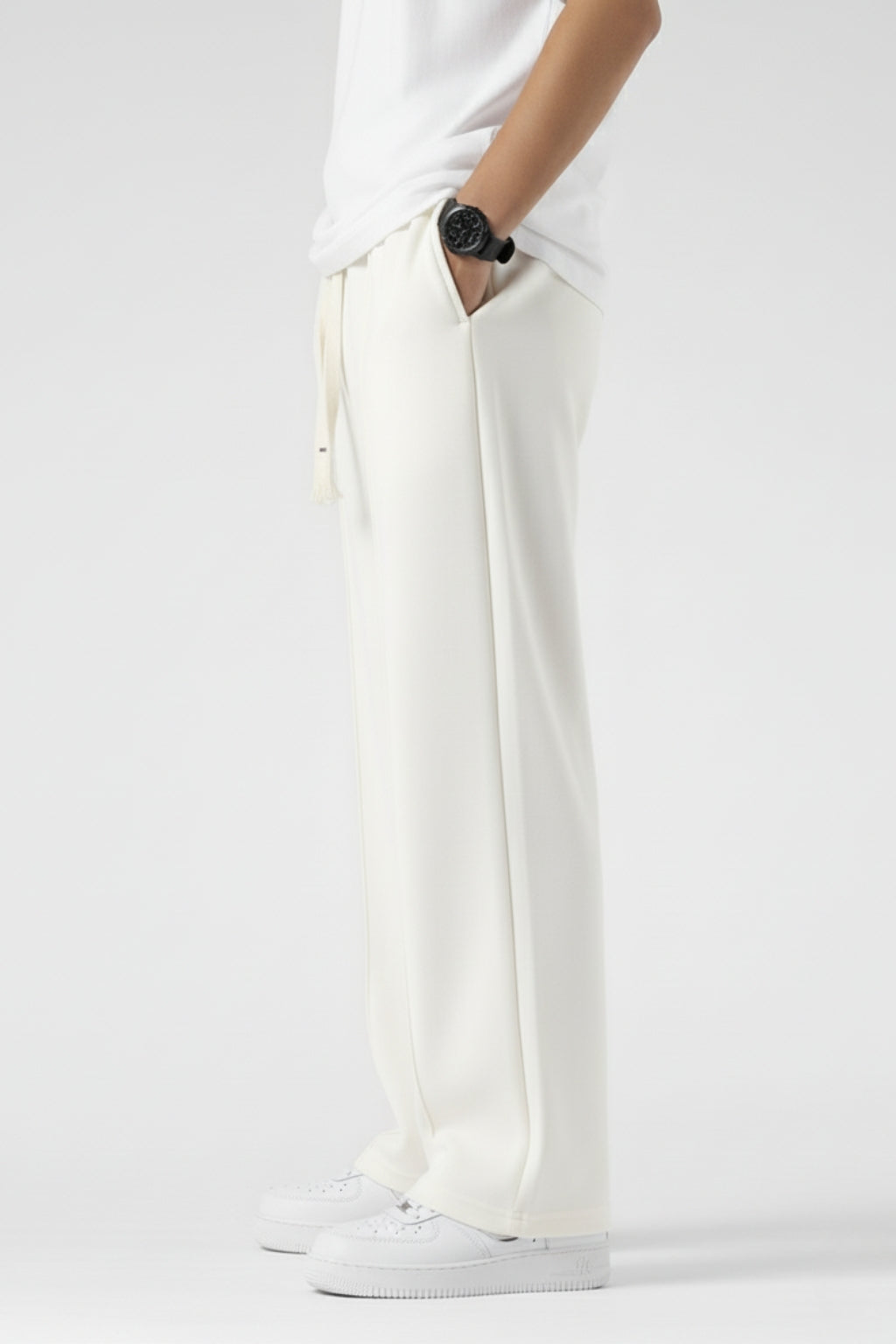 Cream Beige Relaxed Fit